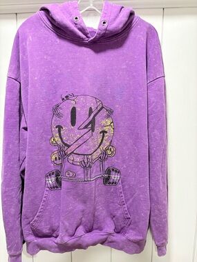 Kill Crew Purple Graphic Pullover Hoodie with Gold Accent